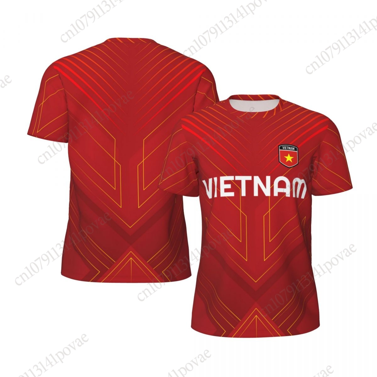 Badminton Vietnam - VİETNAM Bayrağı Tişörtleri Erkek Kadın File