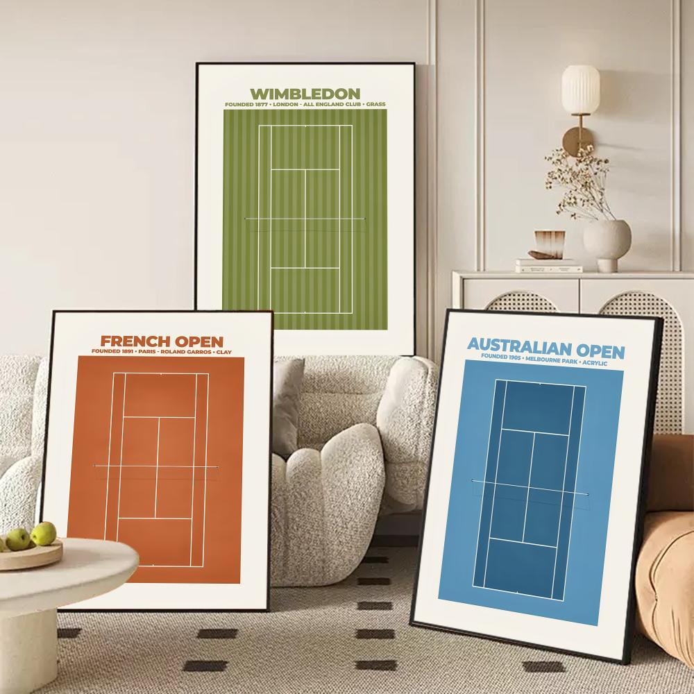 Çerçevesiz Grand Slam Tenis Re - Badminton Poster incelemesi ve fiyatı